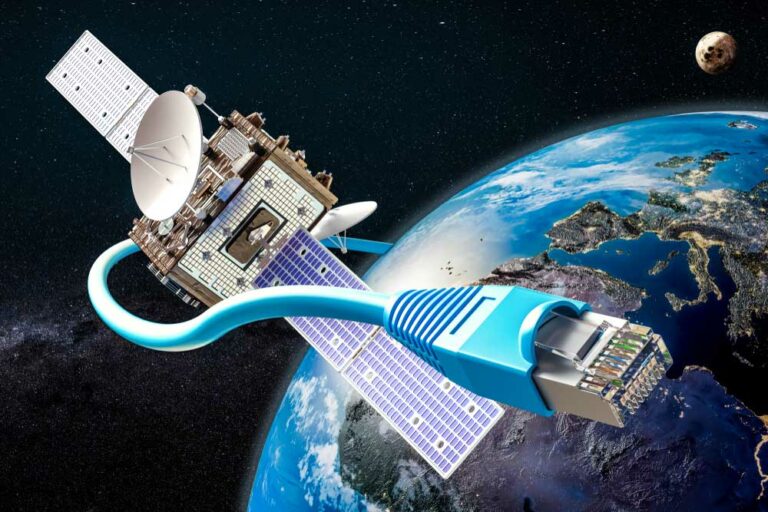 Starlink Global satellite internet service concept
