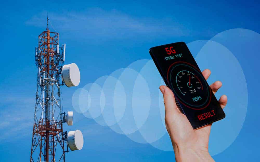 5G towers that radiate signal 