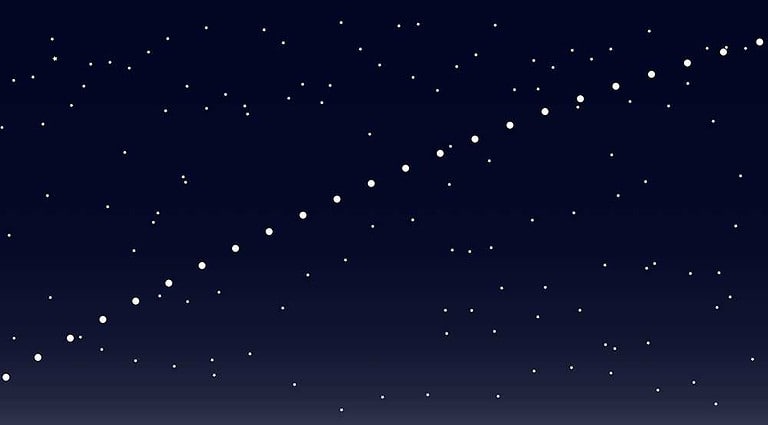 Starlink satellite view at night