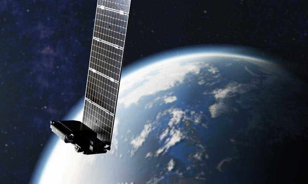 Internet Starlink Satellite Near the Earth