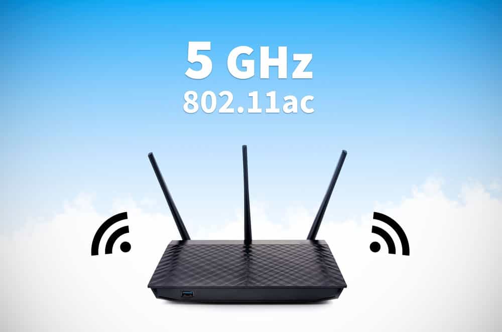 Modern wireless router with 5GHz and 802.11ac high-speed standards
