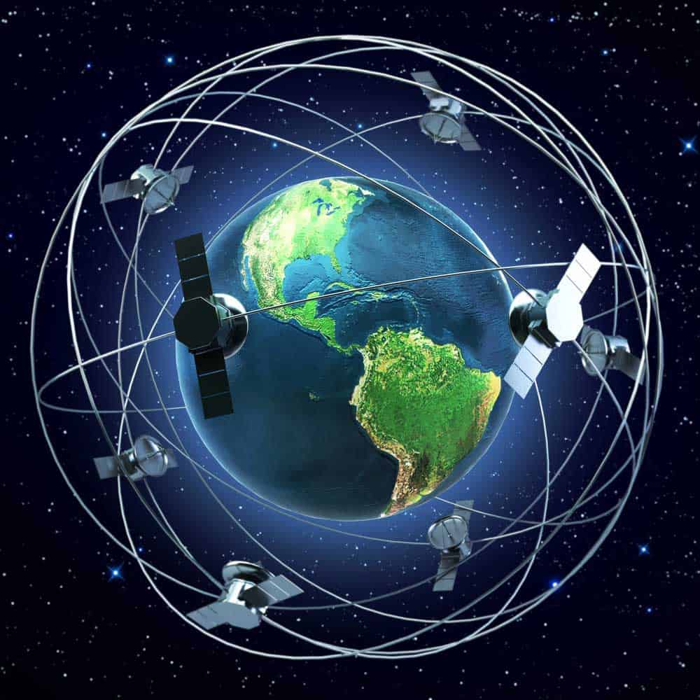 Satellites orbiting the Earth 