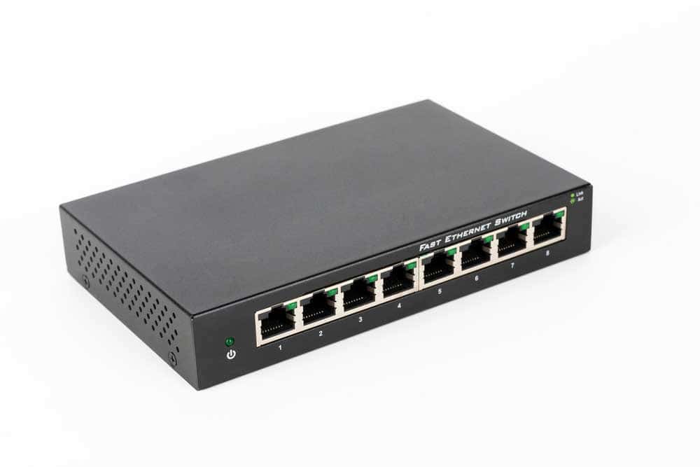 An 8-port unmanaged switch
