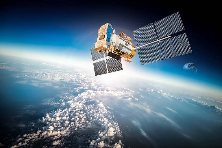 Space GPS Satellite Orbiting Earth