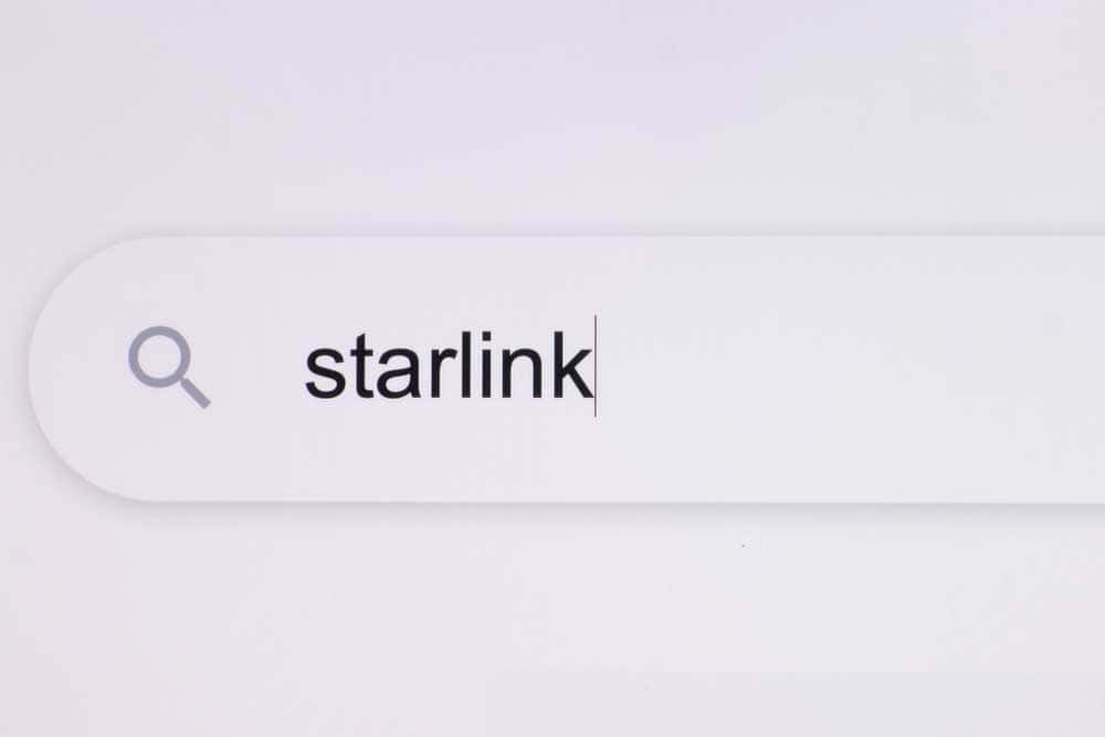 Typing Starlink into The Address Bar